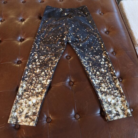 $95 Goldsheep Falling Lights leggings size S cropped length handmade in Laguna - Picture 4 of 13